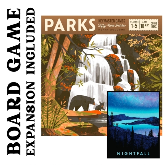 Keymaster Games Other - Parks 1st Edition Board Game Nightfall Expansion Included Out of Print Rare